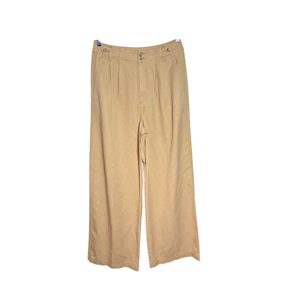 New Madewell The Harlow Wide-Leg Pant Women's 4 Tan Khaki